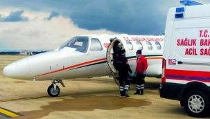 18 yaşındaki hasta uçak ambulansla Bursa'ya sevk edildi