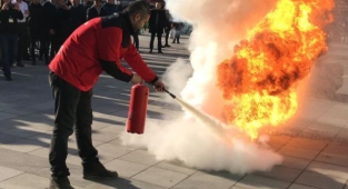 Belediyede yangın tatbikatı