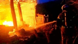 Bursa'da korkutan samanlık yangını