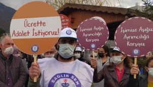 Sağlık çalışanları iş bıraktı