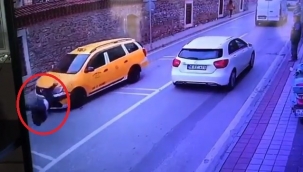 Ticari taksi çocuğa böyle çarptı