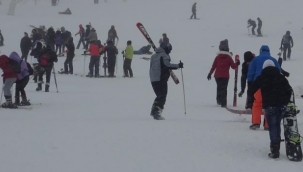 Uludağ'da pistler doldu taştı