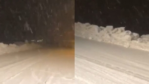 Uludağ'da yağan kar şiddetini arttırdı