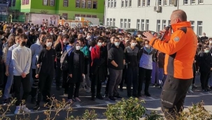 Yıldırım'da okullarda afet eğitimi