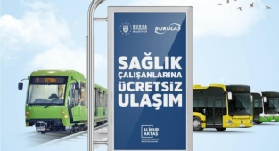 Bursa'da sağlıkçılara ulaşım ücretsiz