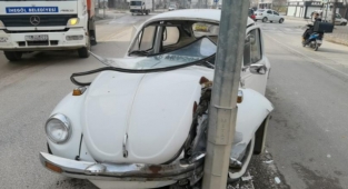 Doğum gününde kaza yaptı, burnu bile kanamadı
