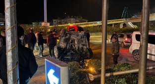 Yarışın sonu kaza ile bitti