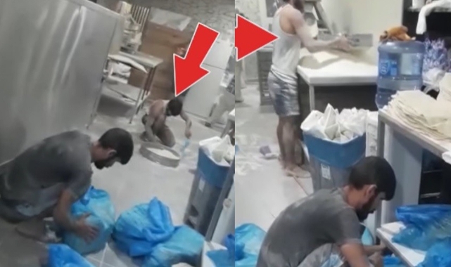 Fırında skandal görüntüler!