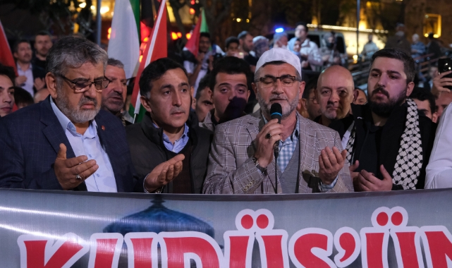 İsrail'in saldırıları Bursa’da protesto edildi