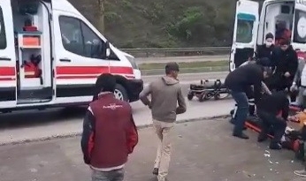 Kayganlaşan yolda otomobil takla attı : 1 ölü 1 yaralı