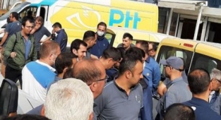 PTT çalışanları eylemde