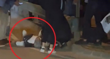 Makas atan otomobilin çarptığı yaya yaralandı