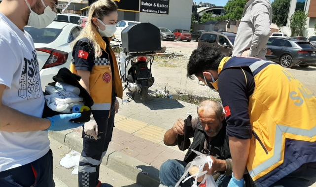 Önce bisiklete sonra motora çarptı