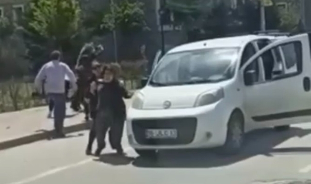 Tekme ve tokatlı 'yol benim' kavgası