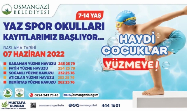 Yaz spor okulları kayıtları başladı