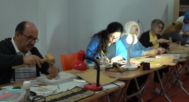 Yıldırım'da deri sanatının inceliklerini öğrendiler