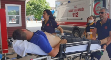 Elektrik akımına kapılan işçi yaralandı