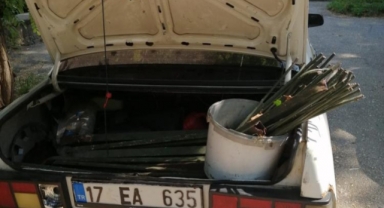 Gezi yolunun demirlerini çalan hırsızlar yakayı ele verdi