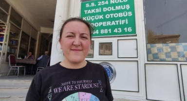 İlçenin ilk ve tek bayan şoförü
