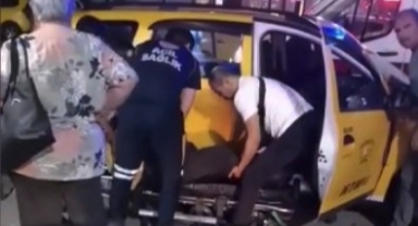 Takside kalp krizi geçirdi,vatandaş yardıma koştu