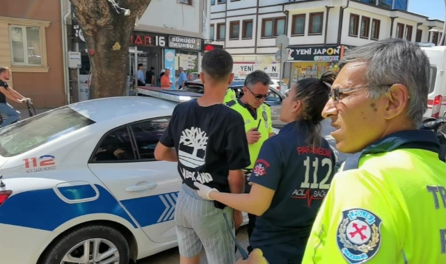 Kadın sürücü engelli genci darp edip kaçtı