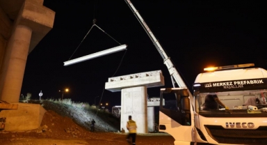 Mudanya Kavşağı’nda gece mesaisi