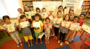 Nilüferli çocuklar hayallerindeki dünyayı ağaca sığdırdılar