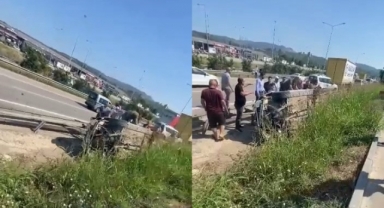 Otobanda feci kaza: 2 yaralı