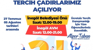 Üniversite öğrencileri için ücretsiz tercih çadırı