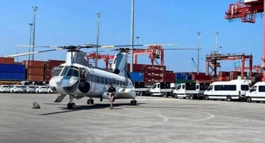 Yangın helikopterleri Gemlik’e geldi