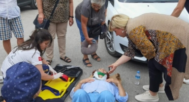 Yaralı kadının kızına telefonla moral