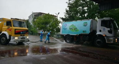 Yıldırım Belediyesi kurban kesim alanlarını temizledi