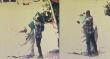 Çöp kovası hırsızlığı kameralarda