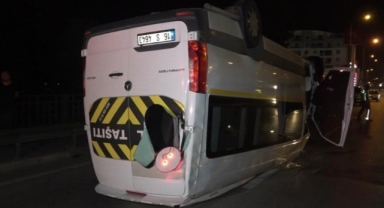 Direksiyon hakimiyetini kaybedip ters döndü