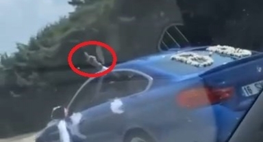 Gelin arabasından havaya 15 el ateş açtı