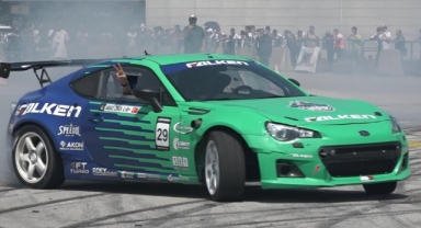 Havaalanı'nda driftçilerin gösterileri nefes kesti