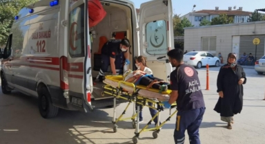 İnegölde ucuz atlatılan kaza:1 çocuk yaralı