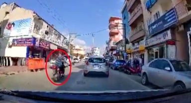 Motosikletin kaza anı kameralarda