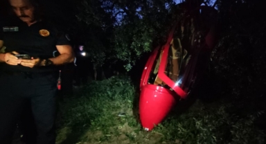 Bursa'da iki kişilik hava aracı düştü