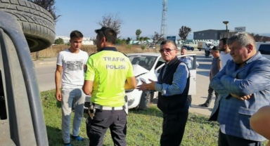 Kaza yapan aracını görünce personeline kızdı