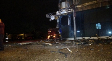 Et deposunda çıkan yangın 3 saatte söndürüldü