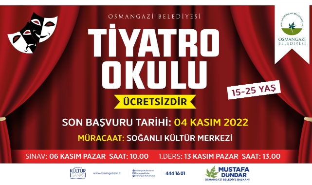 Osmangazi Belediyesi Tiyatro Okulu Başlıyor
