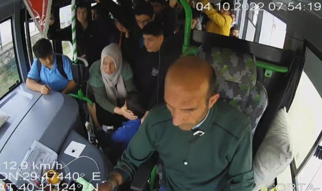 Otobüs şoföründen hayat kurtaran hareket...