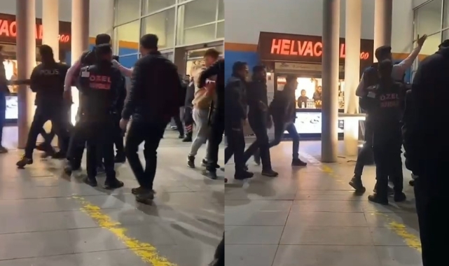 AVM'de kavga anları kameraya yansıdı