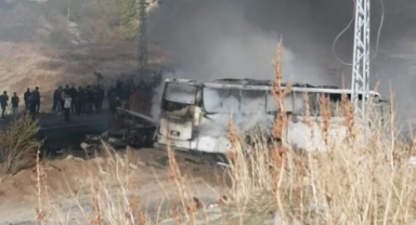 Kaza yapan tanker'e otobüs çarptı:7 ölü