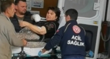 Hızarın üzerine düşen kadının kolu koptu
