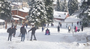Uludağ'da kayak keyfi