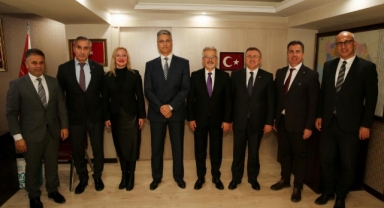 Başkan Erdem İlçe Emniyet Müdürü Ümit Şahin’i ziyaret etti