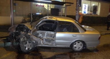 Kaza yapıp ortalığı birbirine kattı