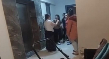 Komşuların 'çöp atma' kavgası kamerada